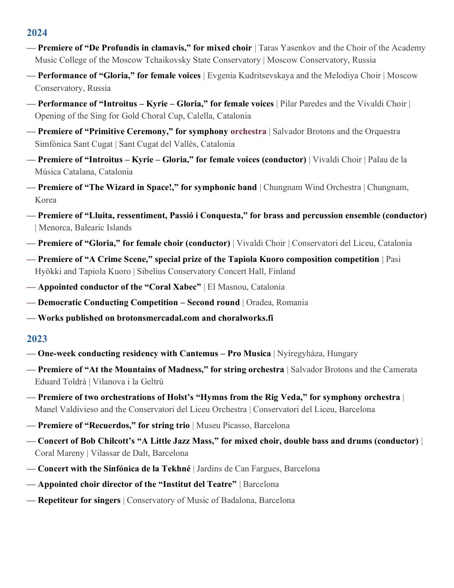 Curriculum vitae, page 2 of 4