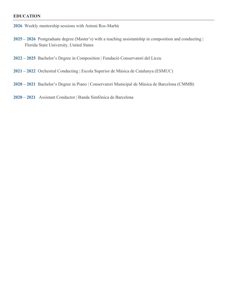 Curriculum vitae, page 4 of 4